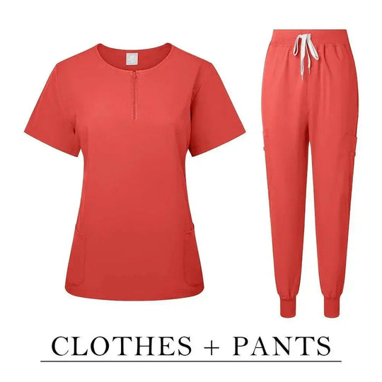 Surgical Uniform Women'S Care Set Top Pants Medical Scrub Clinical Beauty Salon Hospital Setnurse Hospital
