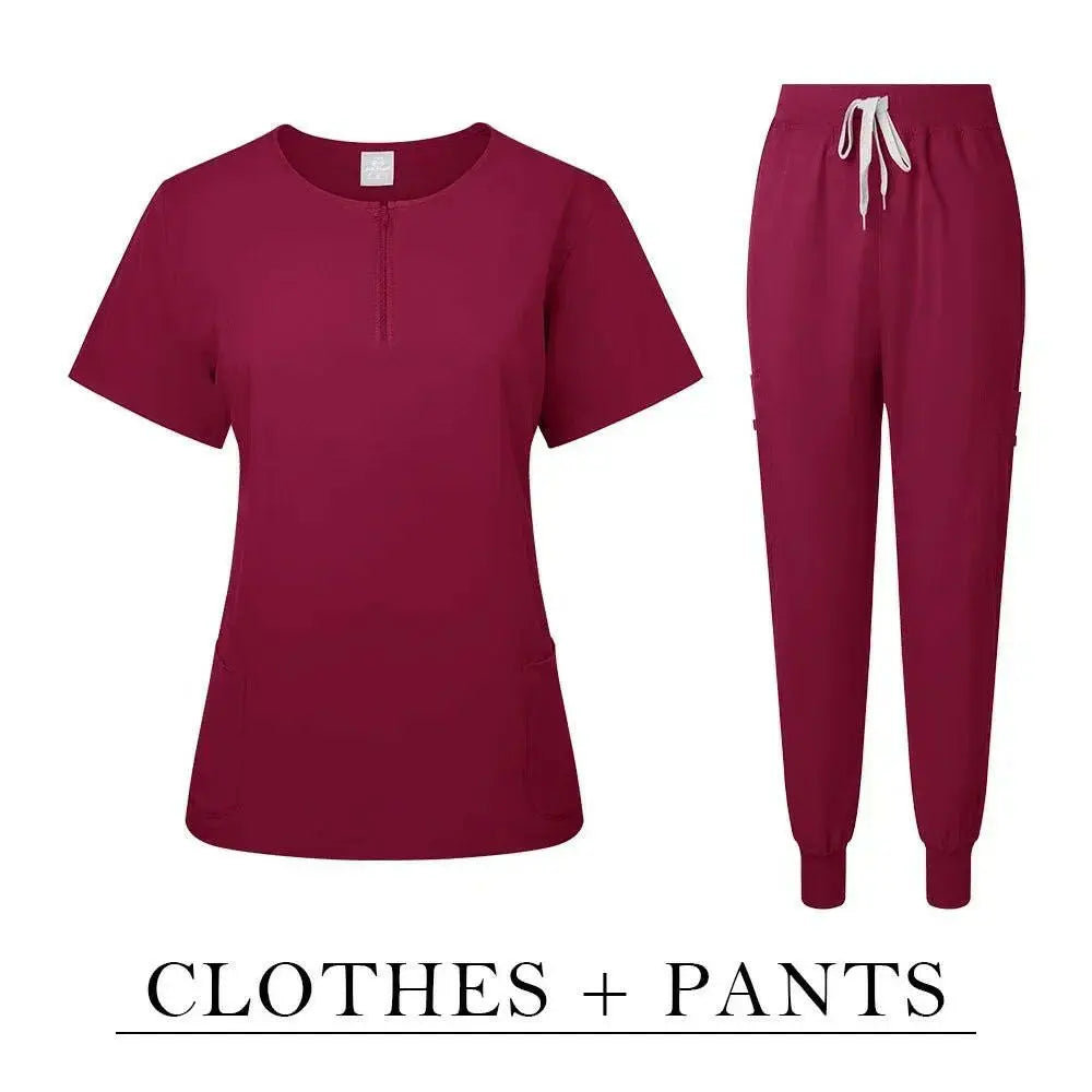 Surgical Uniform Women'S Care Set Top Pants Medical Scrub Clinical Beauty Salon Hospital Setnurse Hospital