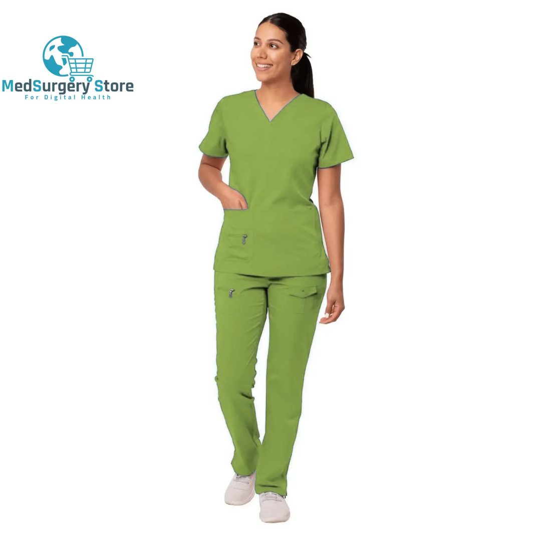 New Surgical Uniforms Woman Scrubs Medico Work Wear Top and Pants Sets Clinical Medical Suit Clothes for Doctor Nursing Uniform