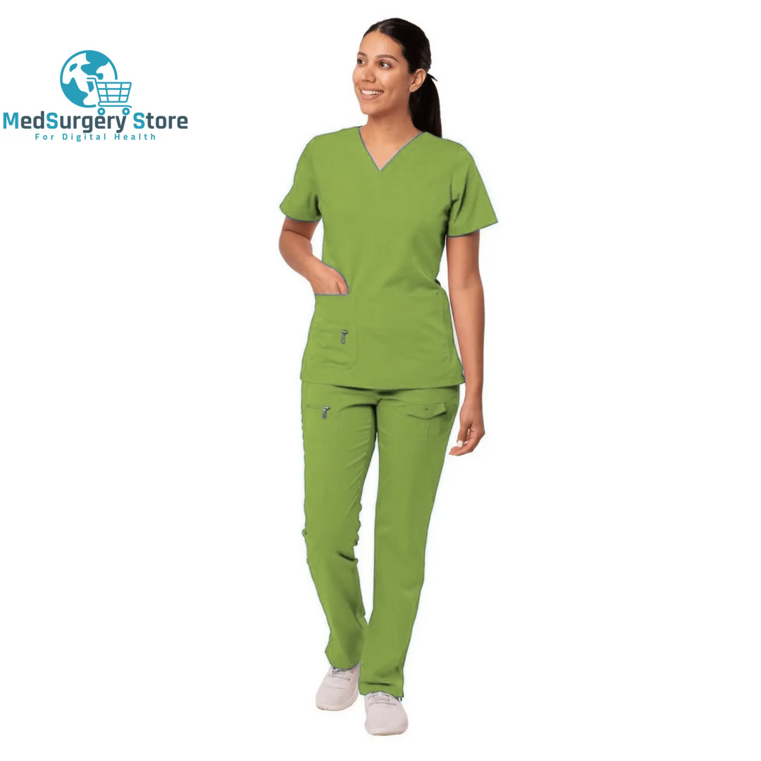 New Surgical Uniforms Woman Scrubs Medico Work Wear Top and Pants Sets Clinical Medical Suit Clothes for Doctor Nursing Uniform