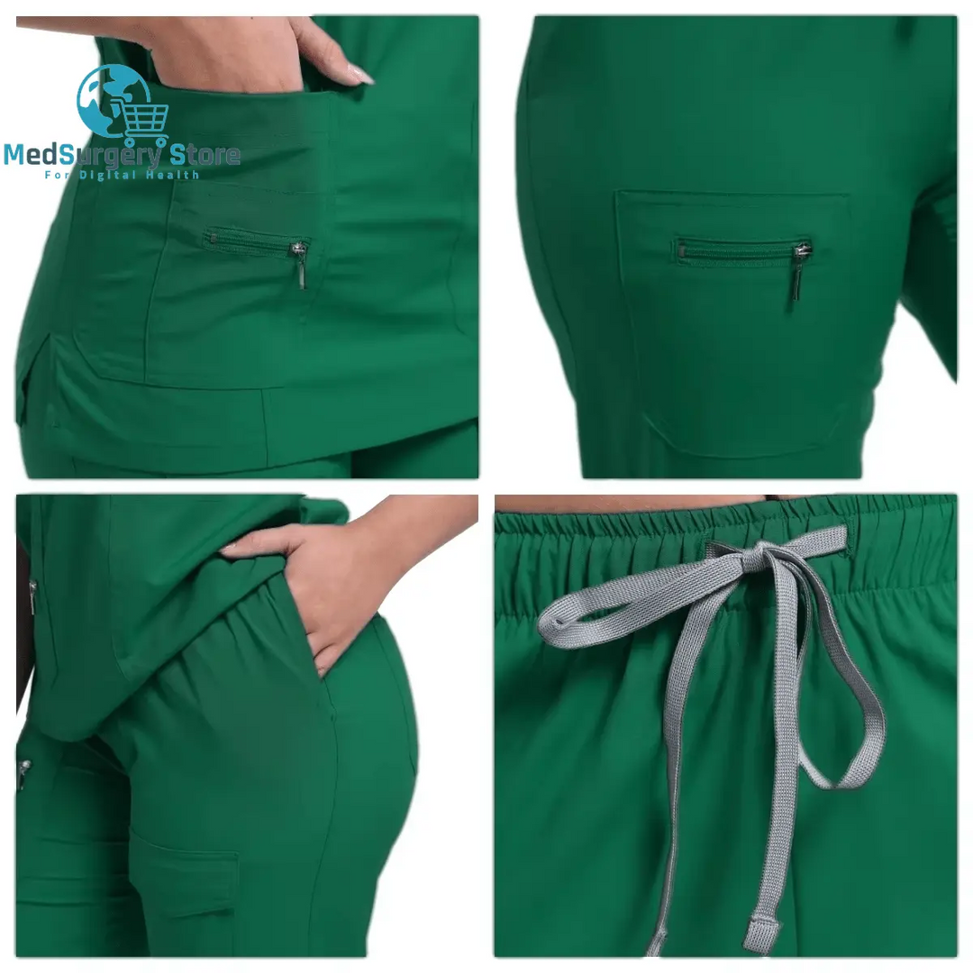 New Surgical Uniforms Woman Scrubs Medico Work Wear Top and Pants Sets Clinical Medical Suit Clothes for Doctor Nursing Uniform